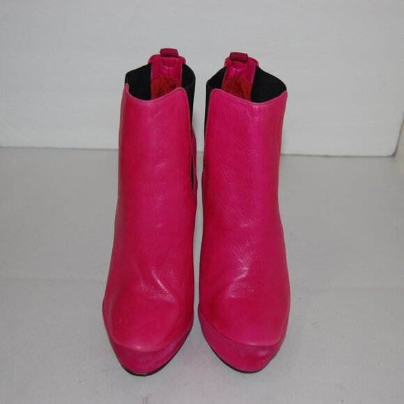 37.5/US7❤️ CESARE PACIOTTI HIGH HEELS PLATFROM SEUDE LEATHER ANKLE BOOTS ITALY - Picture 4 of 8